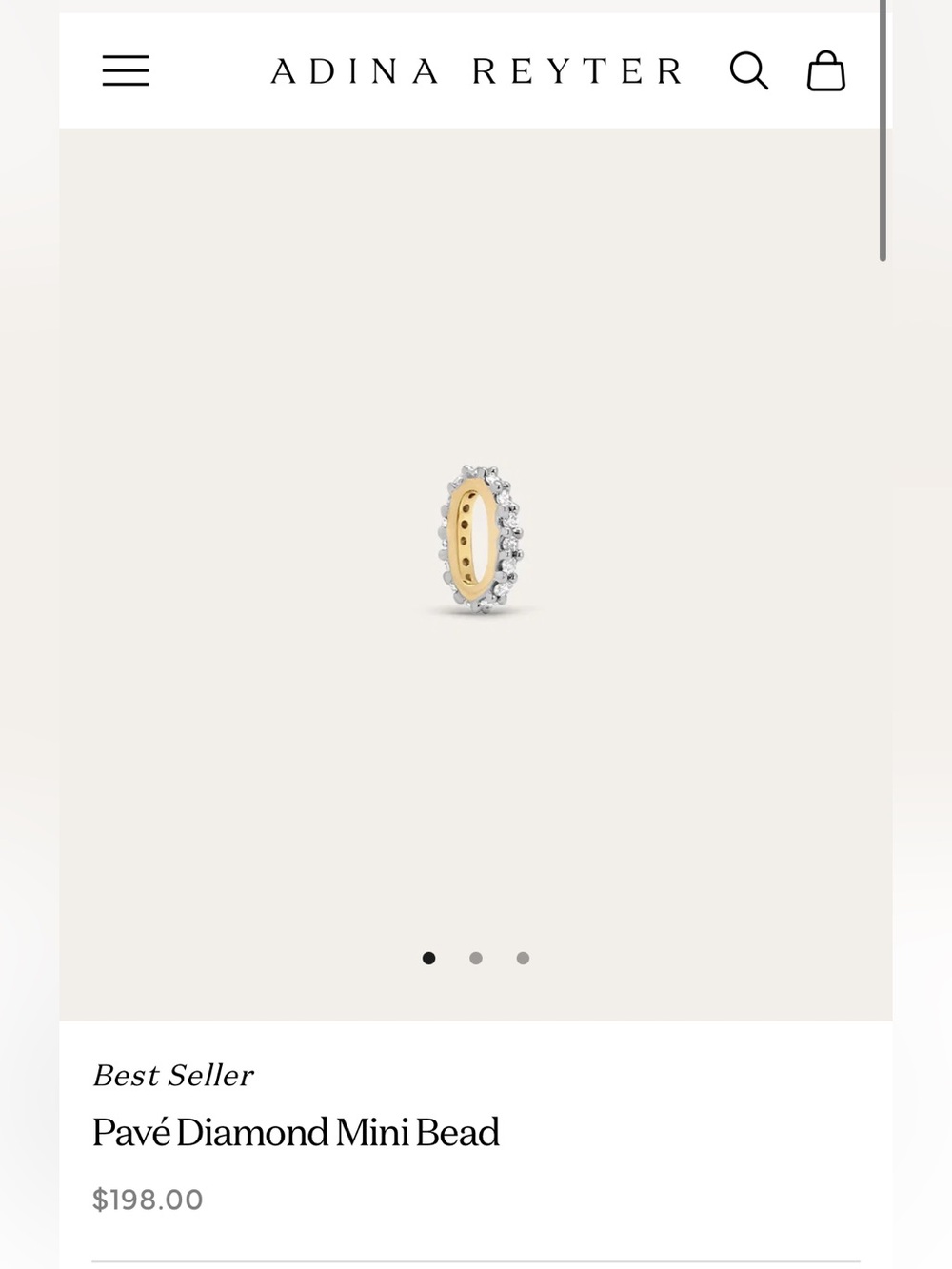 Adina Reyter Pavé Diamond Mini Bead